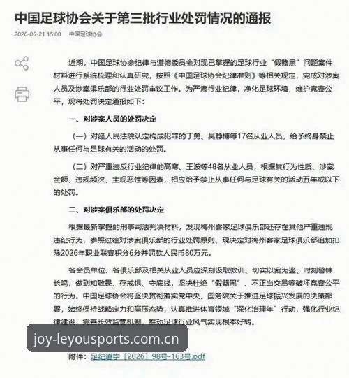 乐游体育评测 解读足协第三批禁足名单的实用指南——乐游体育平台独家分析